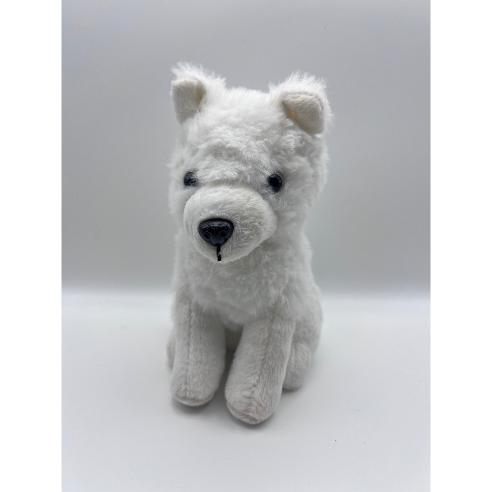 Small White Arctic Fox or Wolf Plush Stuffed Animal Soft Toy